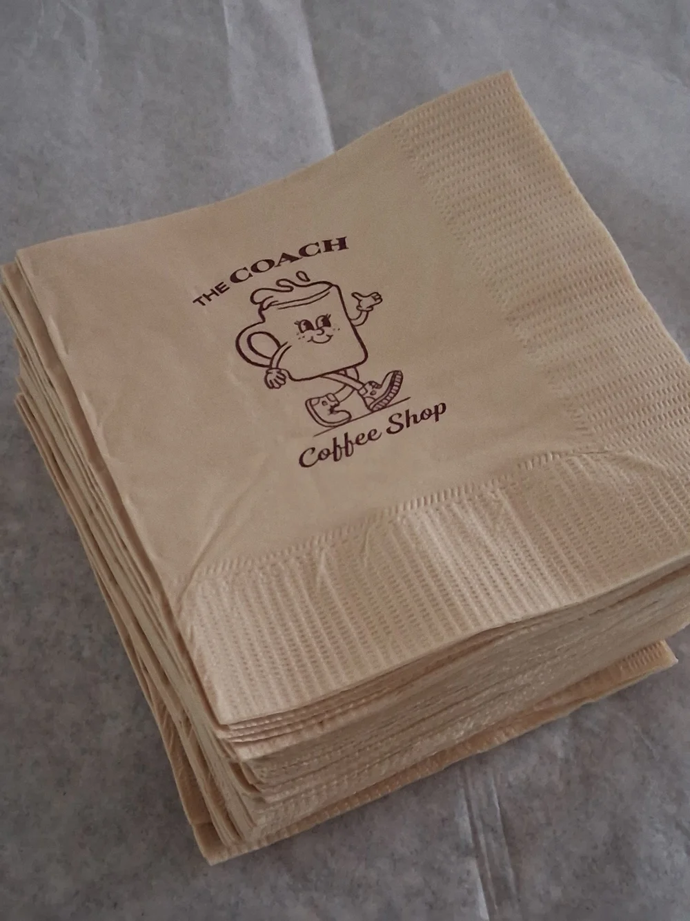 Coach Coffee Shop Branded Cream Beverage Napkins - Pack Of 70 New